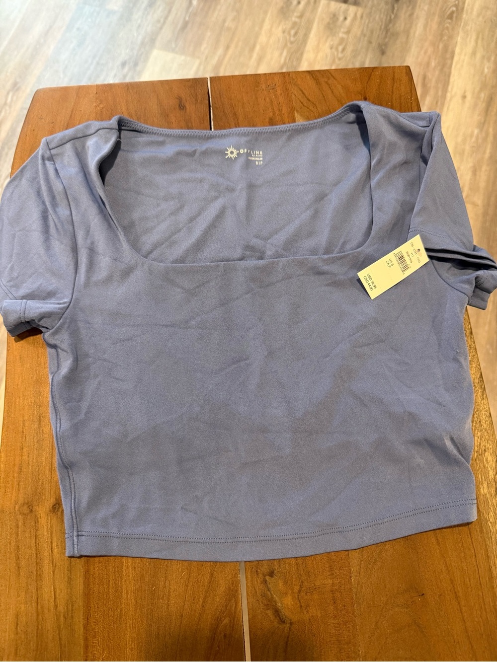 Lavender Square-Neck Top Aerie NWT